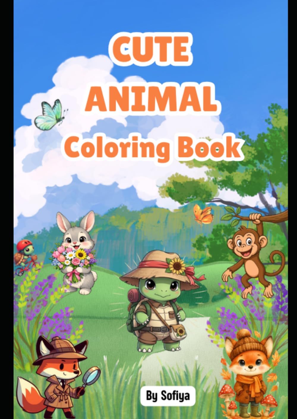Colouring Book For Kids - Perfect Gift to Children for Painting, Drawing and Coloring Activity, Cute Animal for 3-6 Year Old