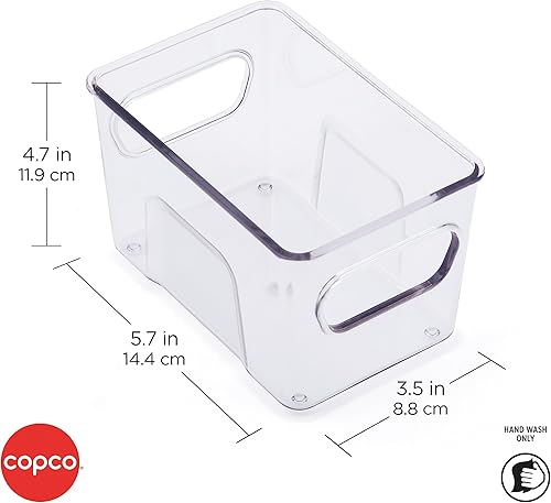 Miniatura 2 de Copco Mini contenedor de almacenamiento pequeño, transparente, 5.7 x 4.7 x 3.5 pulgadas