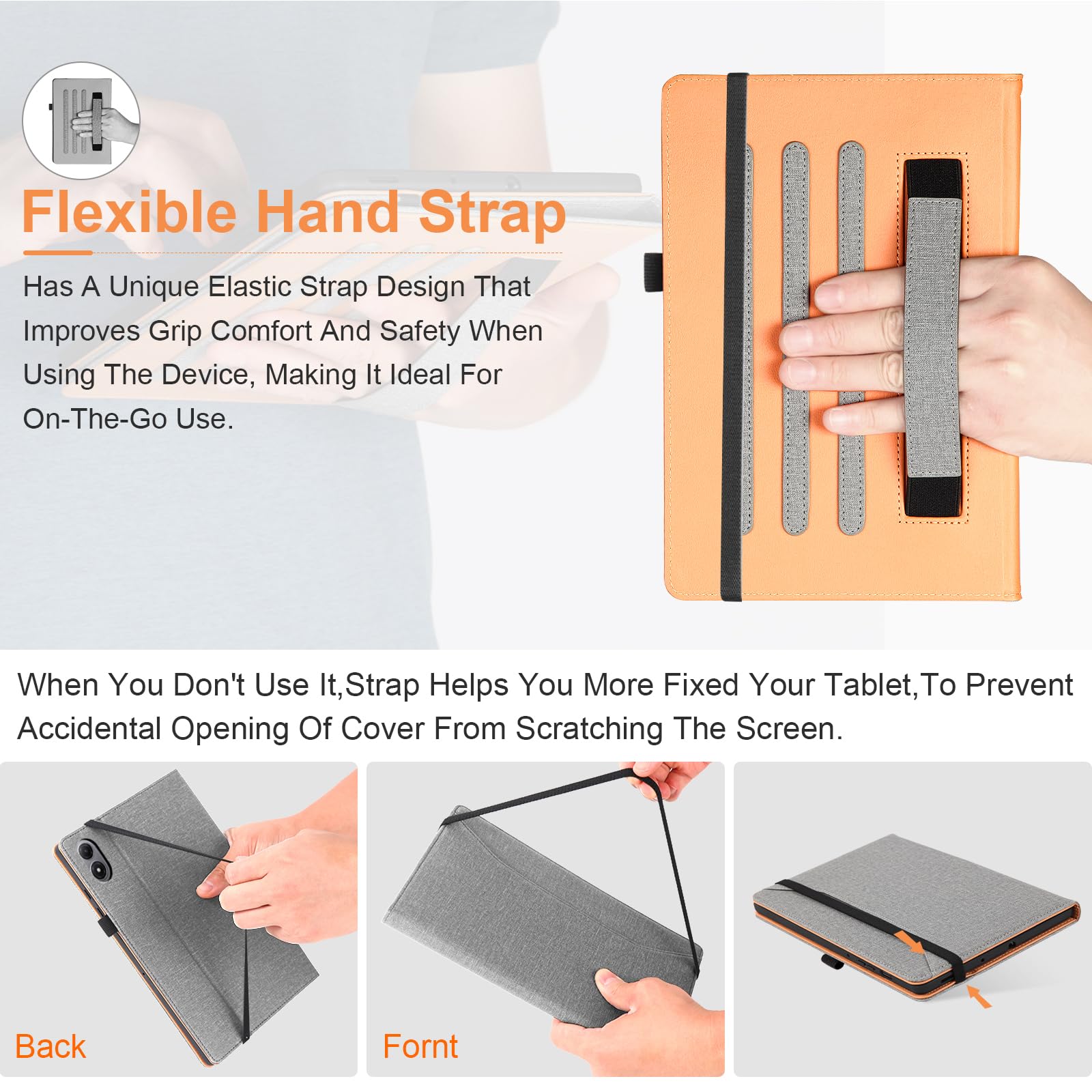 Etui do Redmi Pad 2 Pro z uchwytem na długopis, odporne na uderzenia, etui do Xiaomi Redmi Pad 2 Pro 5G 12,1 cala, szare