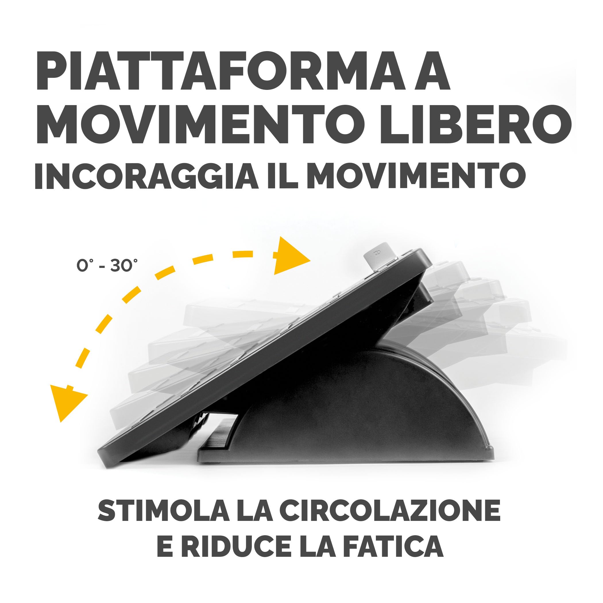 Fellowes Poggiapiedi con Microban Office Suites, Regolabile in Altezza, Poggia Piedi Ergonomico per Casa e Ufficio, Con Piattaforma Basculante, Accreditato FIRA, Colore Nero