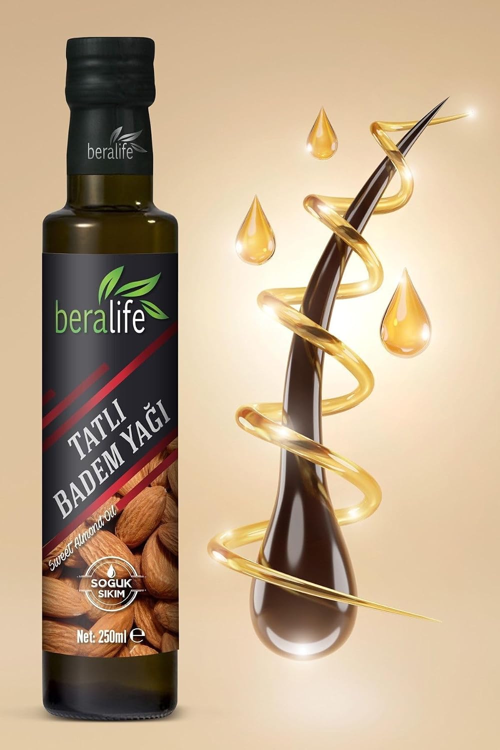 Beralife Tatlı Badem Yağı - 250 Ml Tatlı Badem Yağı