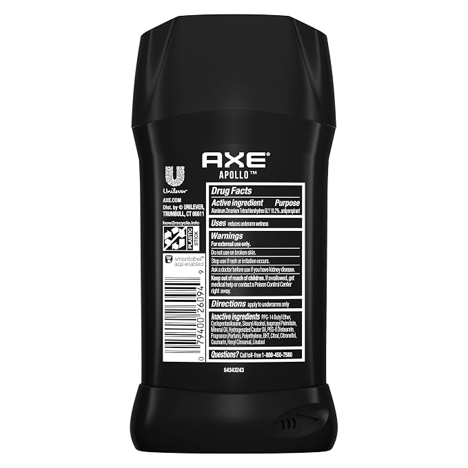 Desodorante antitranspirante AXE Stick Apollo 2.7 oz miniatura 2