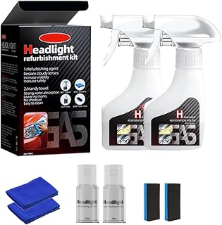 Headlight Restoration, Headlights Restoration Kit, Automotive Headlamp Restoration Fluid Kit, Clear Coating Polish Refurbisher, Vehicles That Restores Yellowing & Scratches