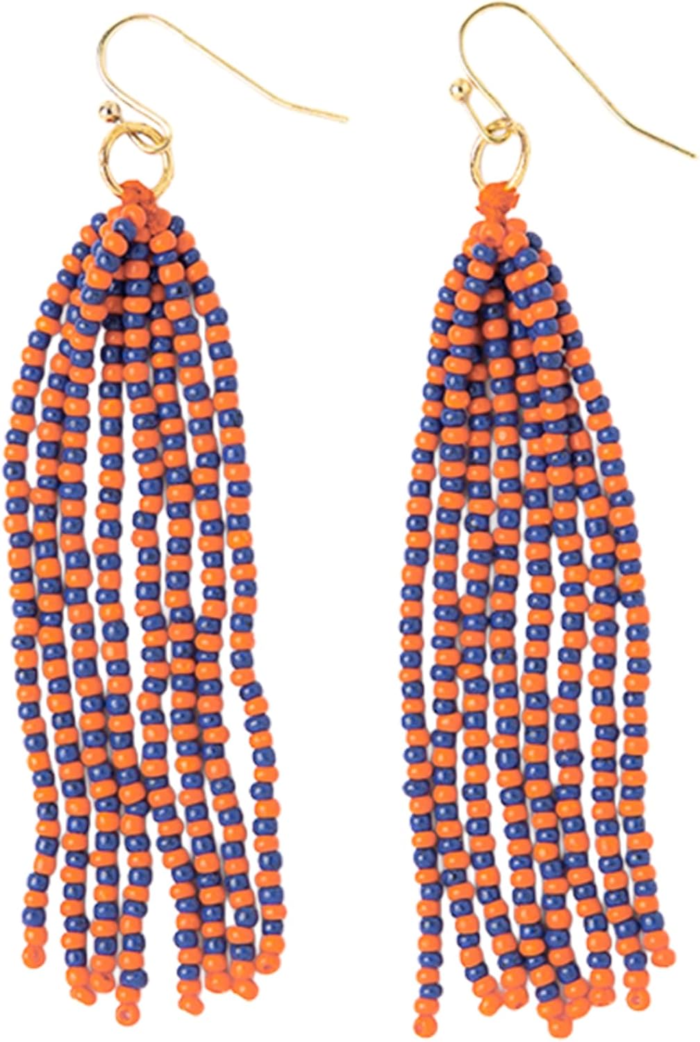 Seed Bead Jewelry: Game Day Tassel Earrings for Bold & Vibrant Style