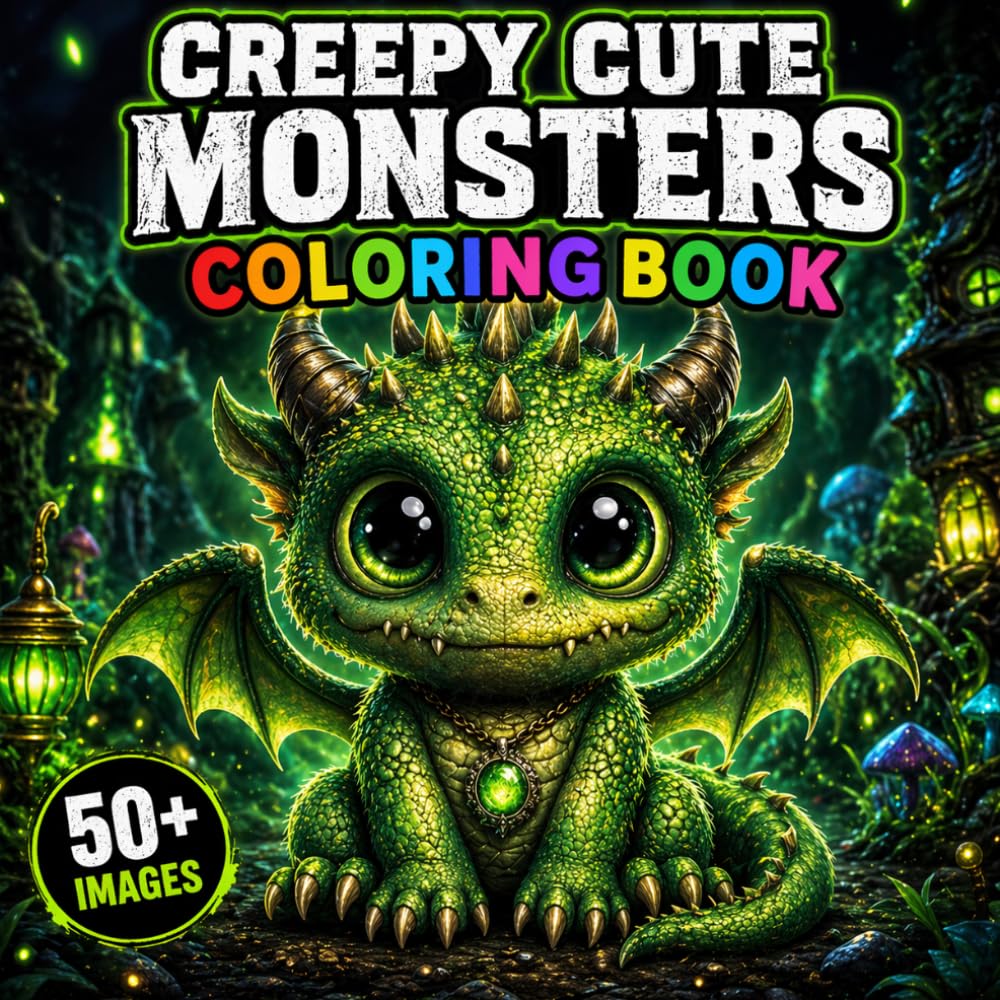 Creepy Cute Monsters Coloring Book: Relaxing and Creative Designs for Mindfulness and Stress Relief