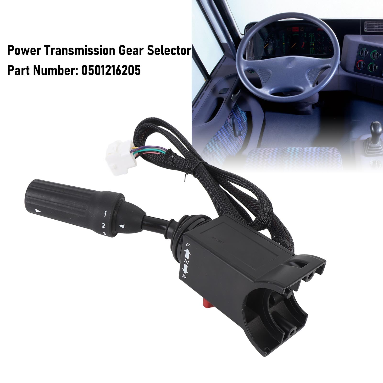 Luocute Interruttore di Combinazione del, Selettore del di Trasmissione di Alimentazione 0501216205 Sostituzione del Controller del Joystick Shifter per ZF DW-3 4WG160 4WG180 4WG200