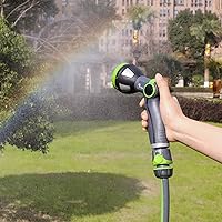 Vista 2 de Juego de boquillas de manguera de alta resistencia de 33 pulgadas con rociador de riego ajustable de 33 pulgadas, boquilla rociadora de manguera