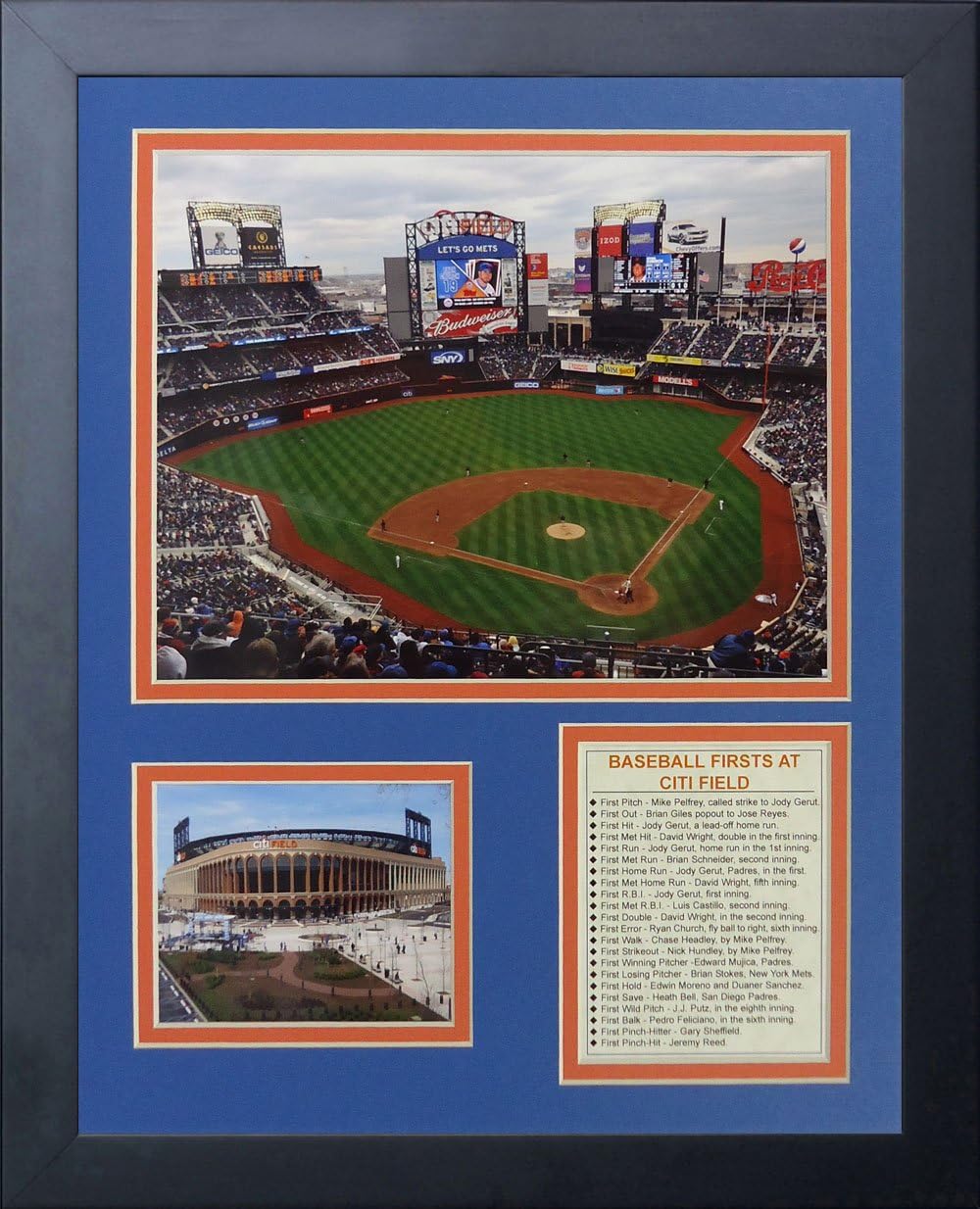 Legends Never Die "New York Mets Citi Field Inside Framed Photo Collage, 11 x 14-Inch, (11261U)