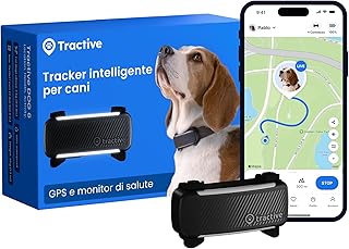 Tractive - GPS per cani | 2025 Edizione | N. 1 sul mercato | Localizzazione in tempo reale | Notifiche antifuga | Monitora...