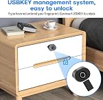 Bluetooth Fingerprint Cabinet Lock, Smart Biometric Cabinet Lock, Keyless Hidden File Drawer Wardrobe Lock, Child Safety Electric Fingerprint Lock, DIY Wooden Furniture Privacy Lock (Alloy Steel) | Smart Biometric Cabinet Lock, Keyless Hidden File Dr