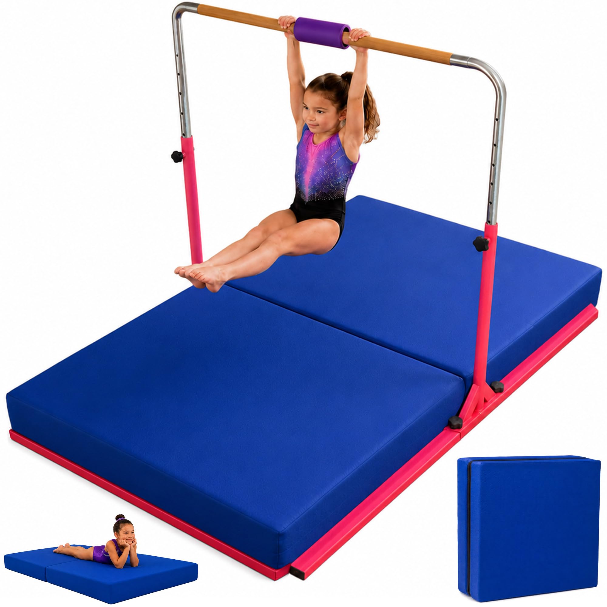 Landing Gymnastics Mat 183 * 122 * 15 CM | Crash Pad for Kids | Soft Gymnastics Pad for Tumbling, Cheerleading & Training | Toddler Crash Mat | Sensory Crashpad | Athletics, Climbing & Bouldering