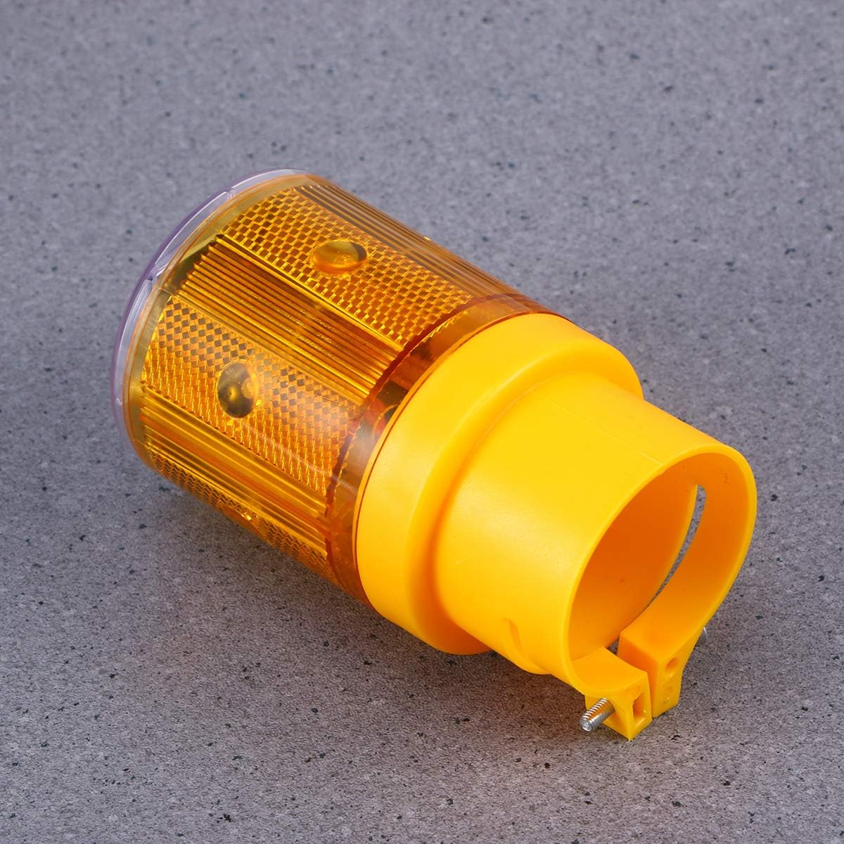 Uonlytech Solar Traffic Light Flashing Wireless Barricade Safety Beacon Lamp 2pcs (Orange) - Image 4