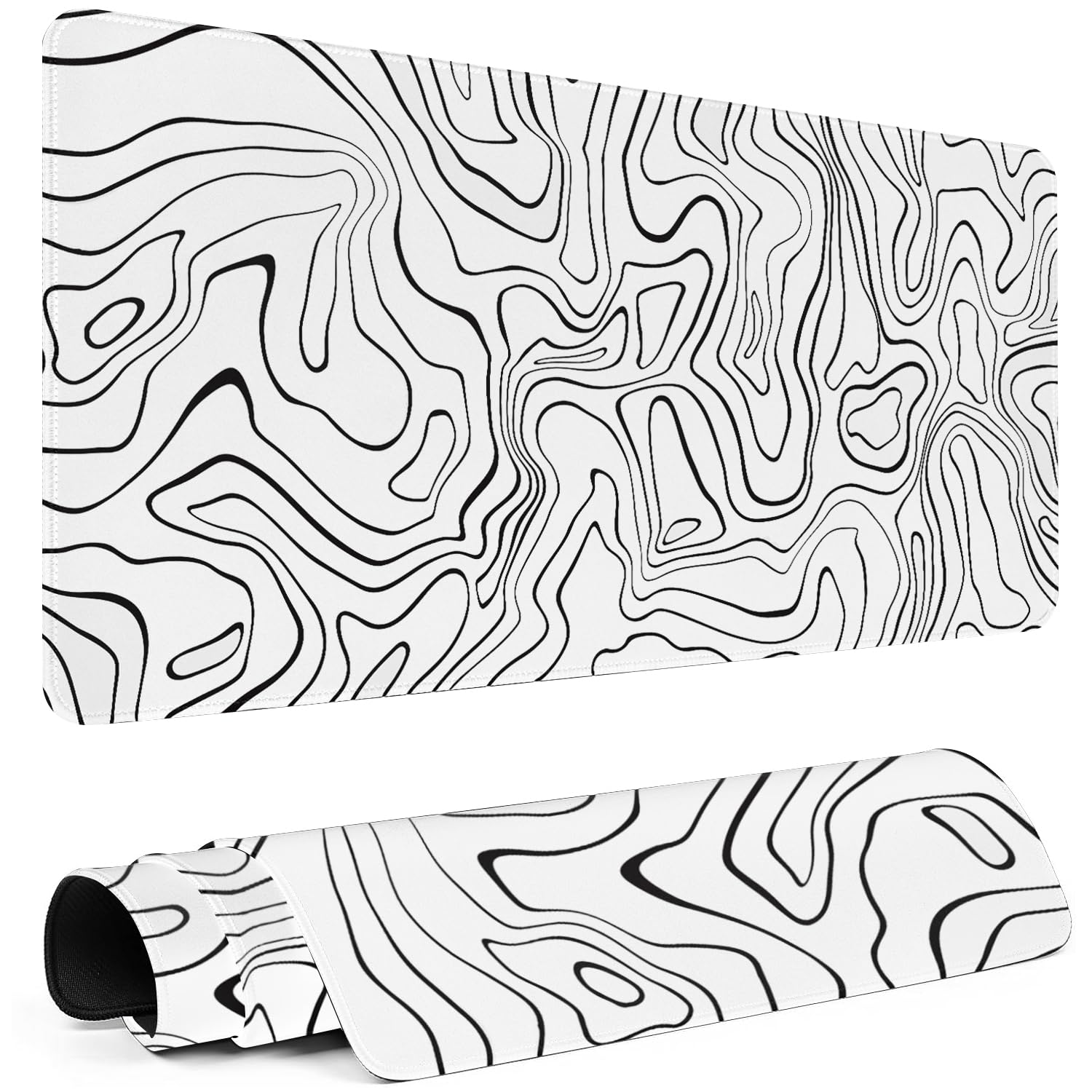 Rcege XL Gaming Mouse Pad with Non-Slip Rubber Base Waterproof Desk Mat | Stitched Edges, Smooth Glide, Extended Desk Pad, Fits Keyboard & Mouse, for Gaming and Home Office