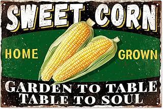 Sweet Corn Vintage Metal Tin Sign 12 x 16 Inch – Funny Retro Farm & Kitchen Wall Decor