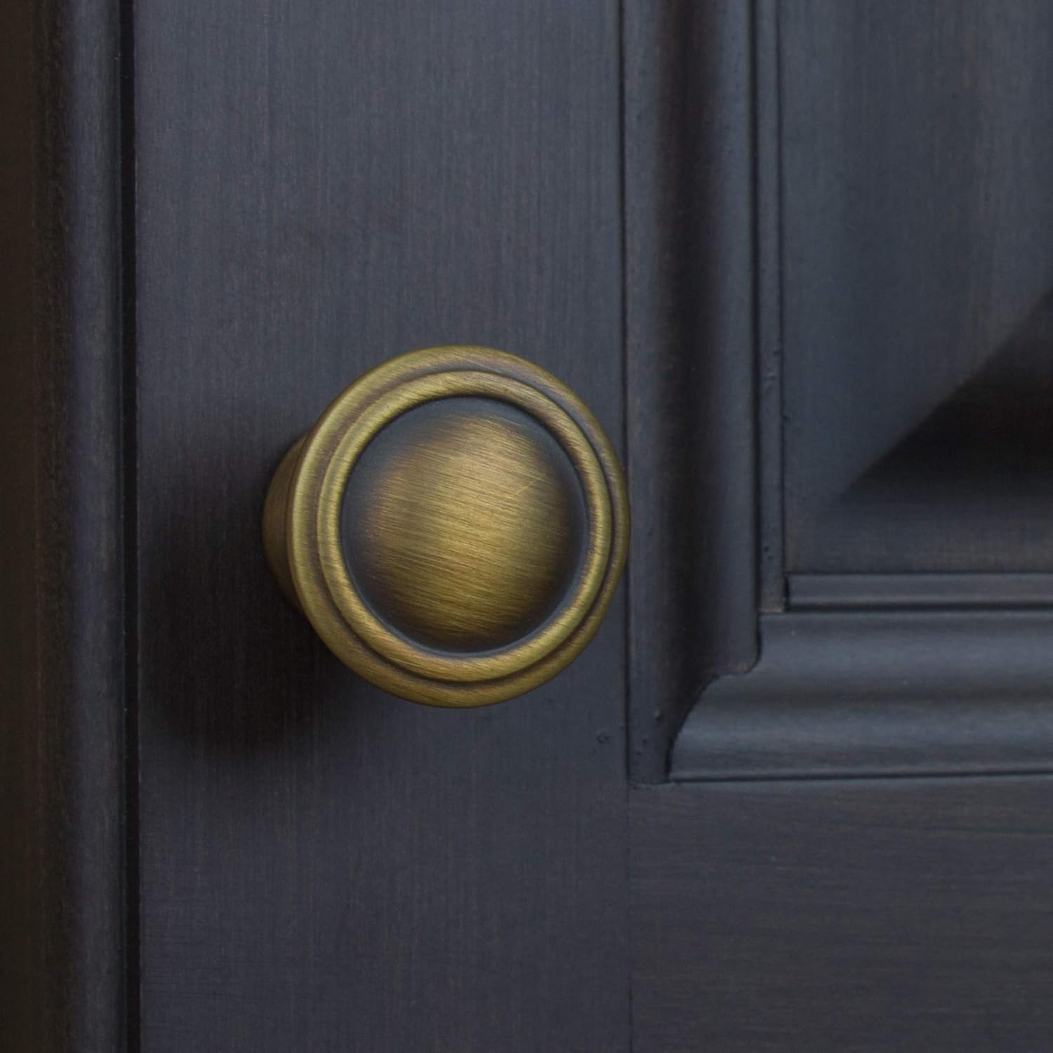 GlideRite Hardware 80110-AB-1 Type: Cabinet Hooks Round Deco Knob, 1", Antique Brass