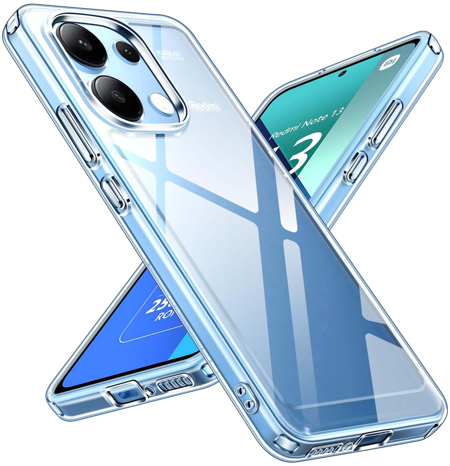 Cover per Xiaomi Redmi Note 13 4G (6.67) con 2 Pezzi Vetro Temperato