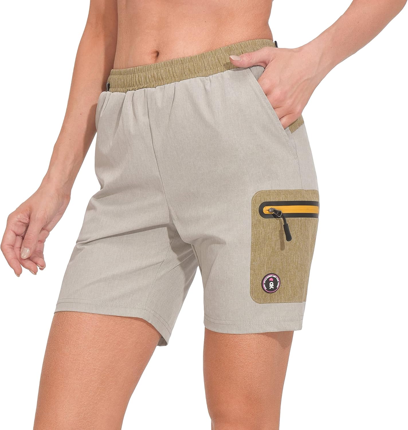 Little Donkey Andy Women's 7 Inches Quick Dry Golf Shorts Stretch Athletic Shorts with Liner, Laser-Cutting Pockets