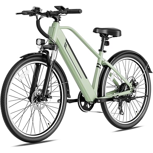 YC1 Electric Bike for Adults, 7-Speed Mountain Lightweight Ebike with Peak 1000W 25MPH Brushless Motor, E Bike with 36V Removable Battery, 26'' Tire Step Over E-MTB, Up to 40+ Miles, UL2849 Certified