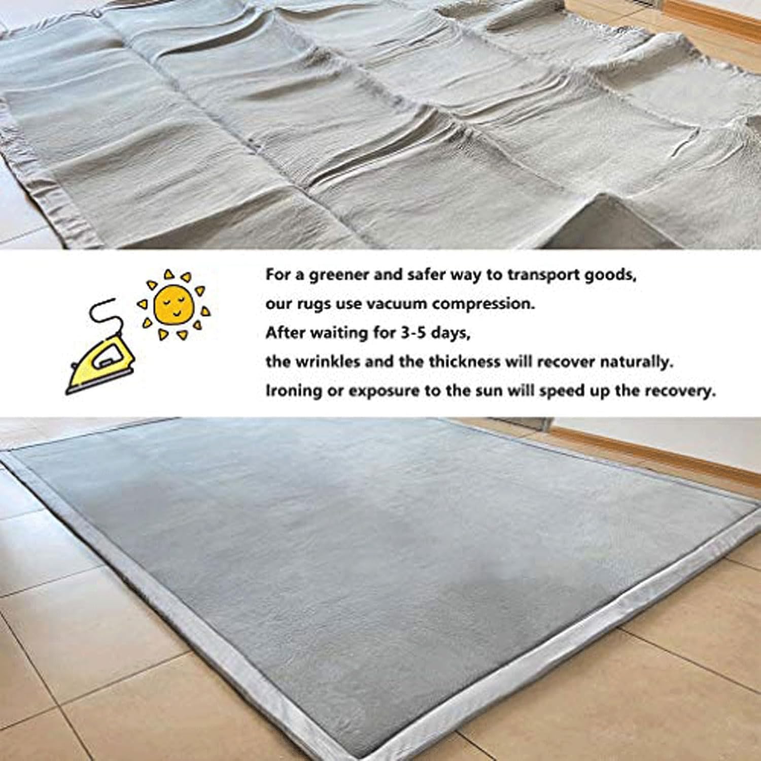 Coral Velvet Area Rugs，Bedroom Bed Floor Sofa Living Room Carpet，Modern Soft and Comfortable Foam Carpet-G-50 * 80cm
