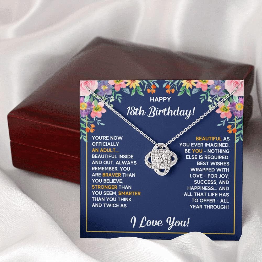 FG Family Gift Mall 18th Birthday Gifts For 18 Year Old Girl Birthday Gift Ideas For Her Happy 18th Birthday Card Best Top Jewelry Gifts For Girls With Message Card and Gift Box