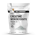 It\'s Just! - Creatine Monohydrate Powder, Pure Creatine Powder, Made in USA, 3rd Party Lab Tested, 5g Per Serving, Scoop Included, No Fillers, No Added Flavor (Unflavored, 200g / 40 Servings)