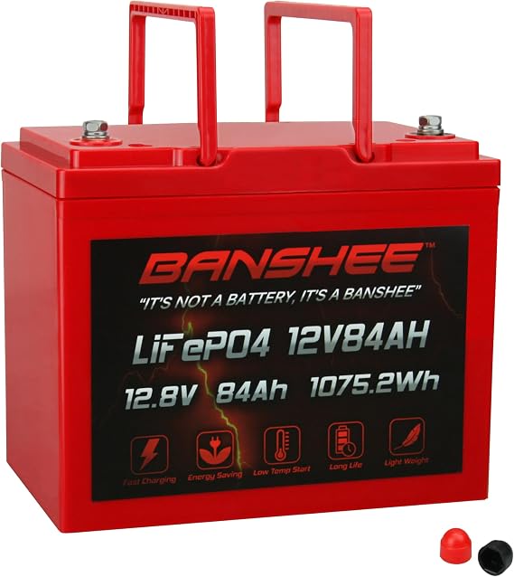 Banshee 12V 84Ah Lithium Battery Rechargeable LiFePO4 3000 Deep Cycle