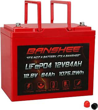 Banshee 12V 84Ah Lithium Battery Rechargeable LiFePO4 3000 Deep Cycle