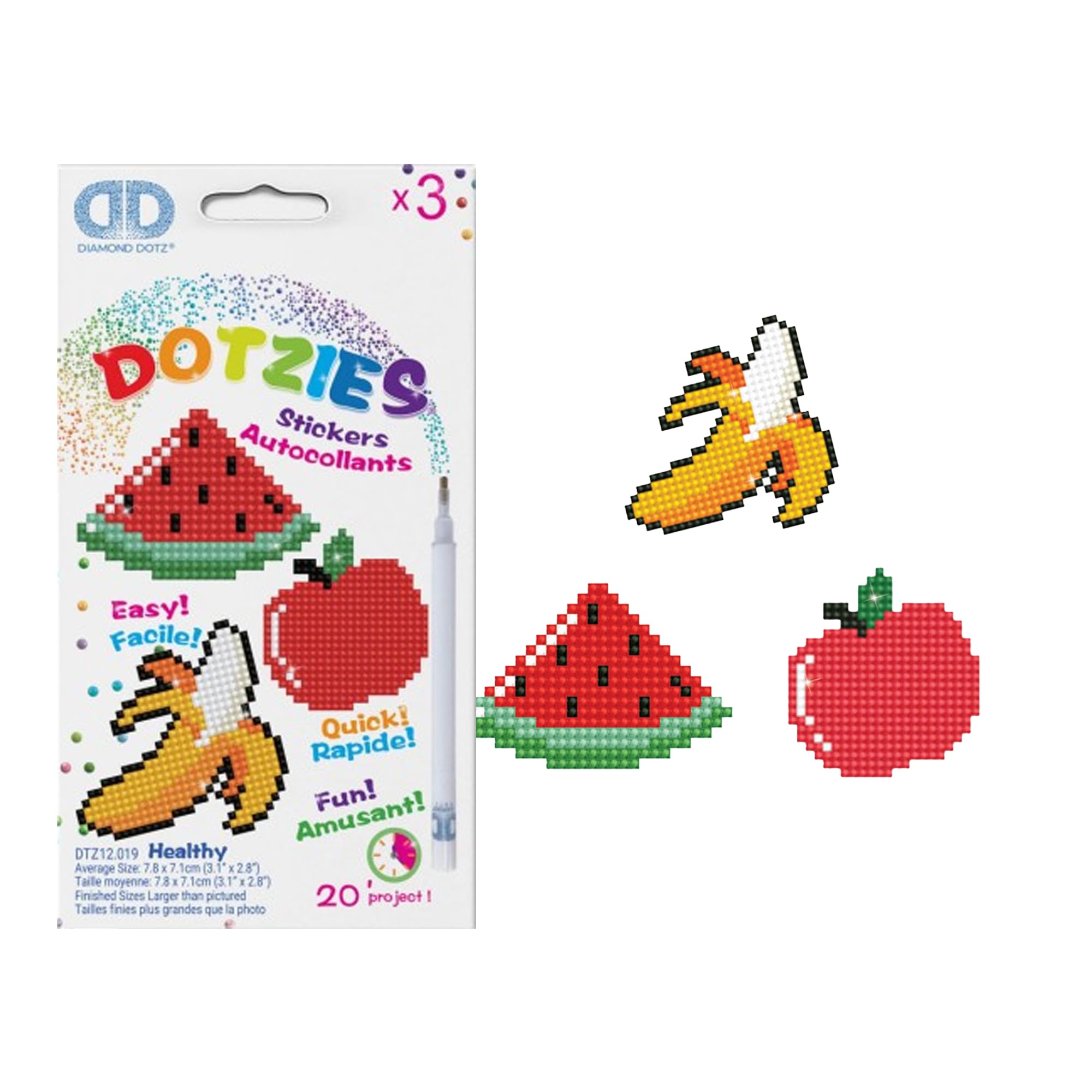 DIAMOND DOTZ Healthy Diamond Painting Kits for Kids - Diamond Art Kits a Relaxing Creative Craft Kit with Dotz Gems