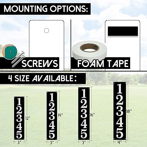 Vista 231 de Placa de dirección de metal personalizada, letreros de números para placa de pared de casa, letrero de dirección de nombre de calle, números de casa