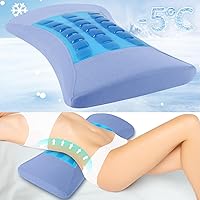 Vista 13 de Almohada de apoyo lumbar para cama: almohada de espuma viscoelástica para aliviar el dolor de espalda baja para dormir, almohada ergonómica