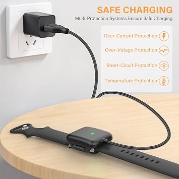 充電器 Whoop 5.0/MG Basic充電器対応 3.3フィート USBポータブル充電ケーブル コードアクセサリー Whoop 5.0/MG スマートウォッチスリープ用 ヘルス&フィットネスウェアラブル用アクセサリー ブラック