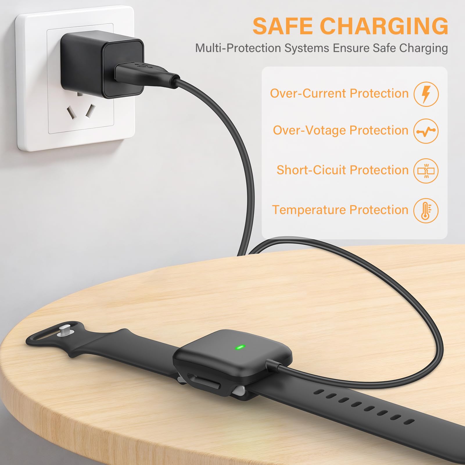 Chargeur compatible avec Whoop 5.0/MG, câble de charge magnétique portable USB de 1 m, accessoire pour montre intelligente Whoop 5.0/MG, non compatible avec WHOOP4.0