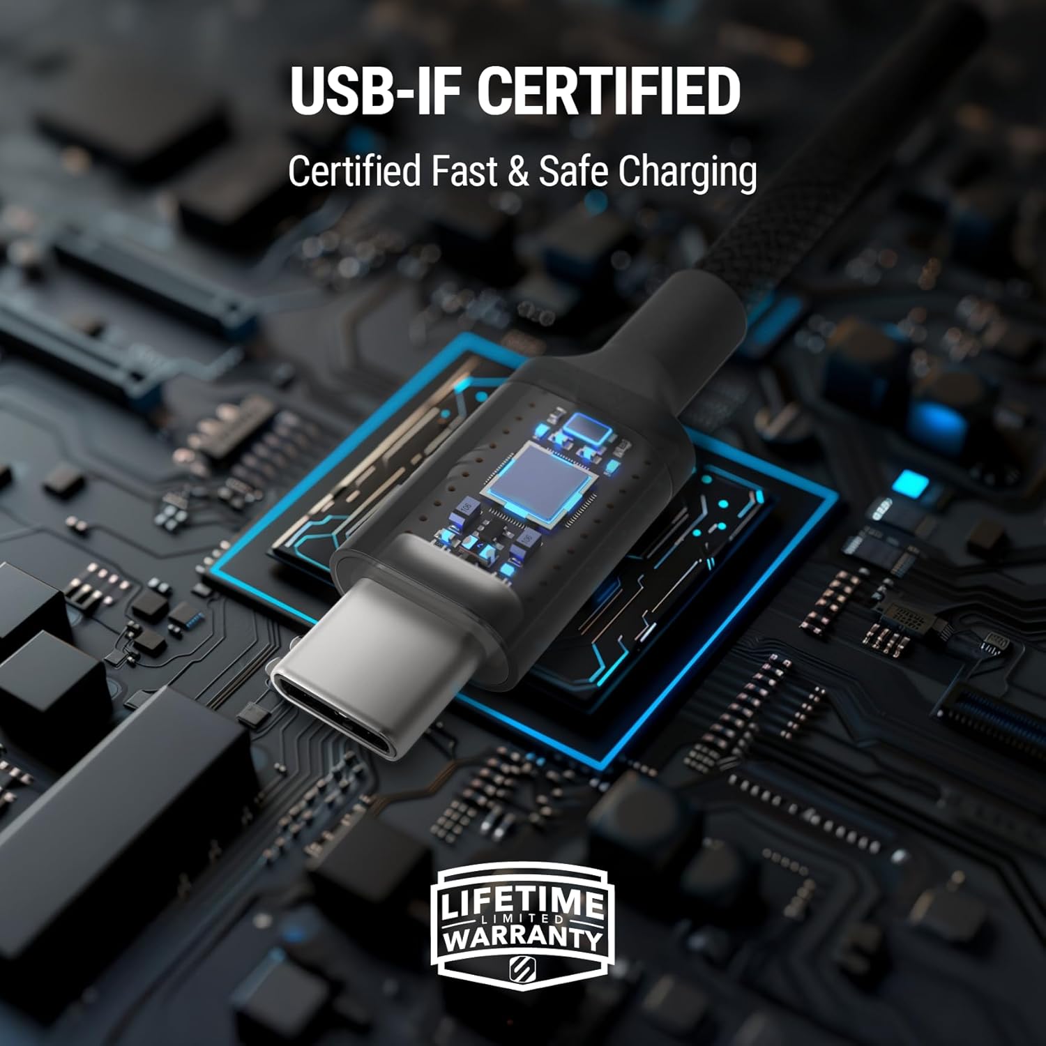 Scosche CPDC30 Mini USB-C 30W Car Charger for Cigarette Lighter Outlet, Power Adapter Plug with 4 FT Long USBC to Type-C Fast Charging Cable Cord Compatible with Android, iPhone & iPad, Black