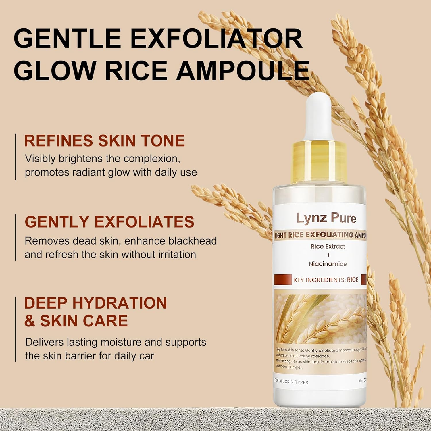 Peel Shot Glow White Rice Ampoule with Niacinamide – Brightening Exfoliating Serum for Face & Body, Hydrating Pore Refining Skin Care, Deep Cleanse & Glow Booster for Dull Uneven Skin, 2.71 fl oz - Image 5