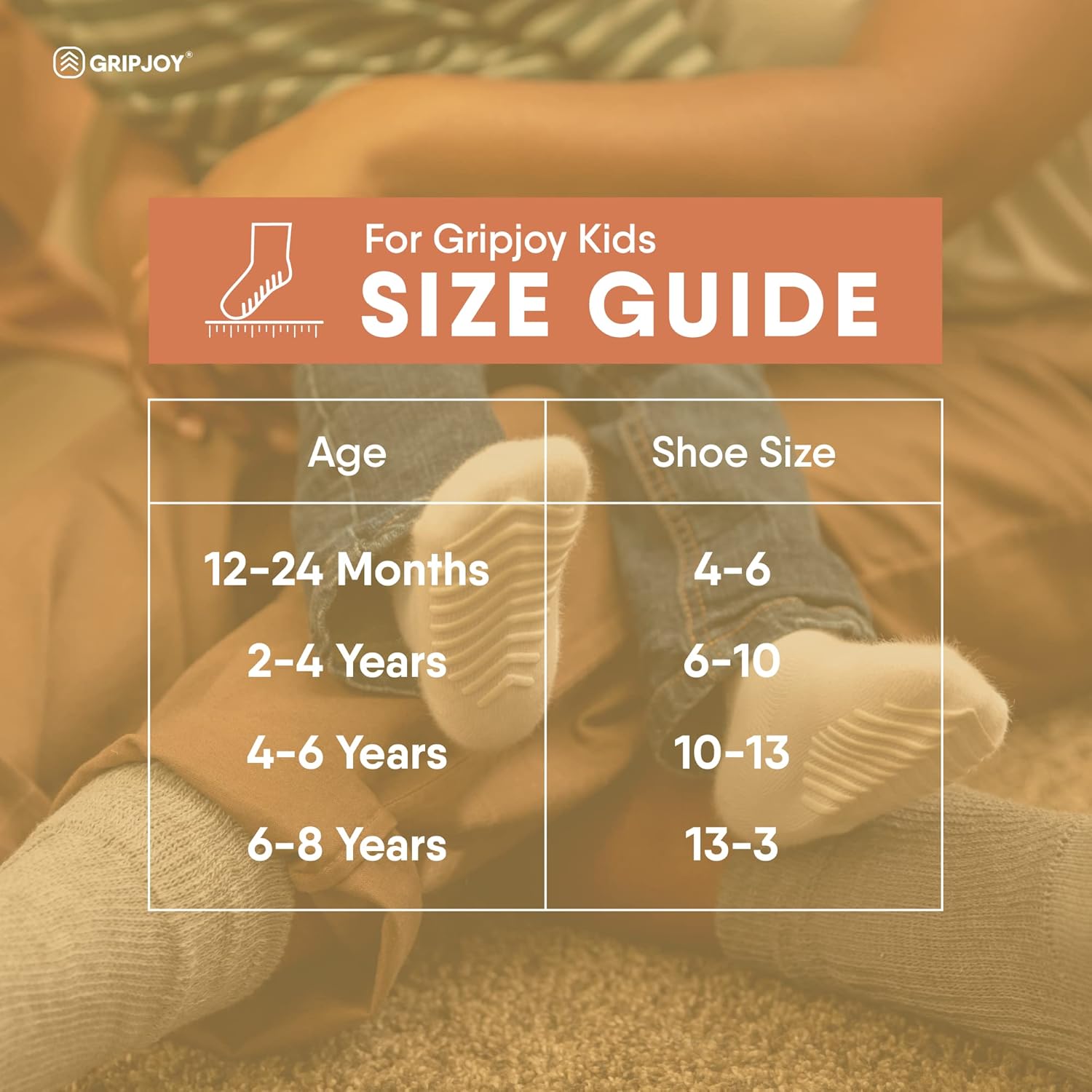 Gripjoy Toddler Socks with Grippers, Non-Slip for Kids, Enhanced Stability, Comfortable Cotton - 4 Pairs - Image 6