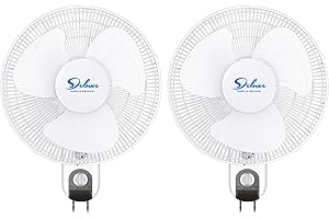 HealSmart Powerful Digital Wall Mount Fan for Home