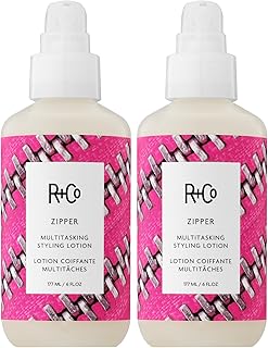 R+Co Zipper Multitasking Styling Lotion | Adds Shine + Flexible Hold + Fights Frizz | Vegan + Cruelty-Free | 6 Oz