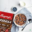 Bagrry's Superfood Granola Belgian Dark Chocolate & Almonds 400g | 40% Oats & Quinoa Flakes | 100% Natural Cocoa | Plant-Based | High Fibre & Protein Crunchy Breakfast Cereal | Multigrain Cereal | 100% Baked Granola | No Palm Oil gallery image