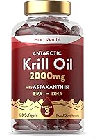 Antarctic Krill Oil 2000mg | High Strength | 120 Capsules | with Natural Astaxanthin and Phospholipids | Omega-3 EPA/DHA...