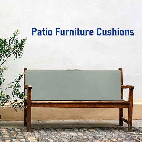 Miniatura 5 de ROFIELTY Cojines de banco para exteriores de 48 x 16 pulgadas, cojines de asiento y respaldo de doble propósito, cojines de sofá biplaza para patio,