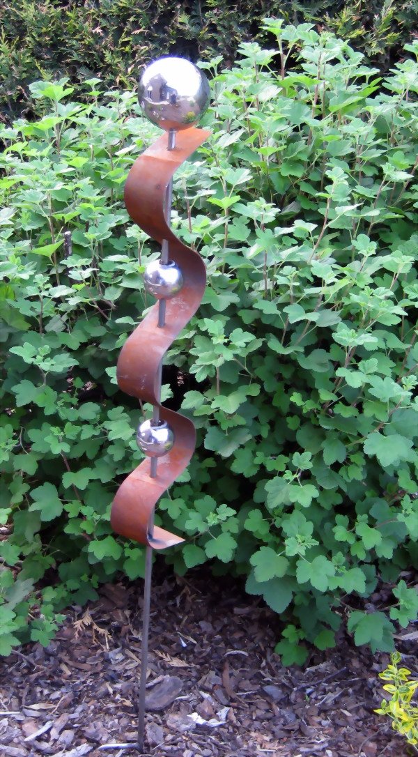 Generisch Gartenstecker ST100 Rost Skulptur Rostdeko Edelrost Roststeelen Deko Garten