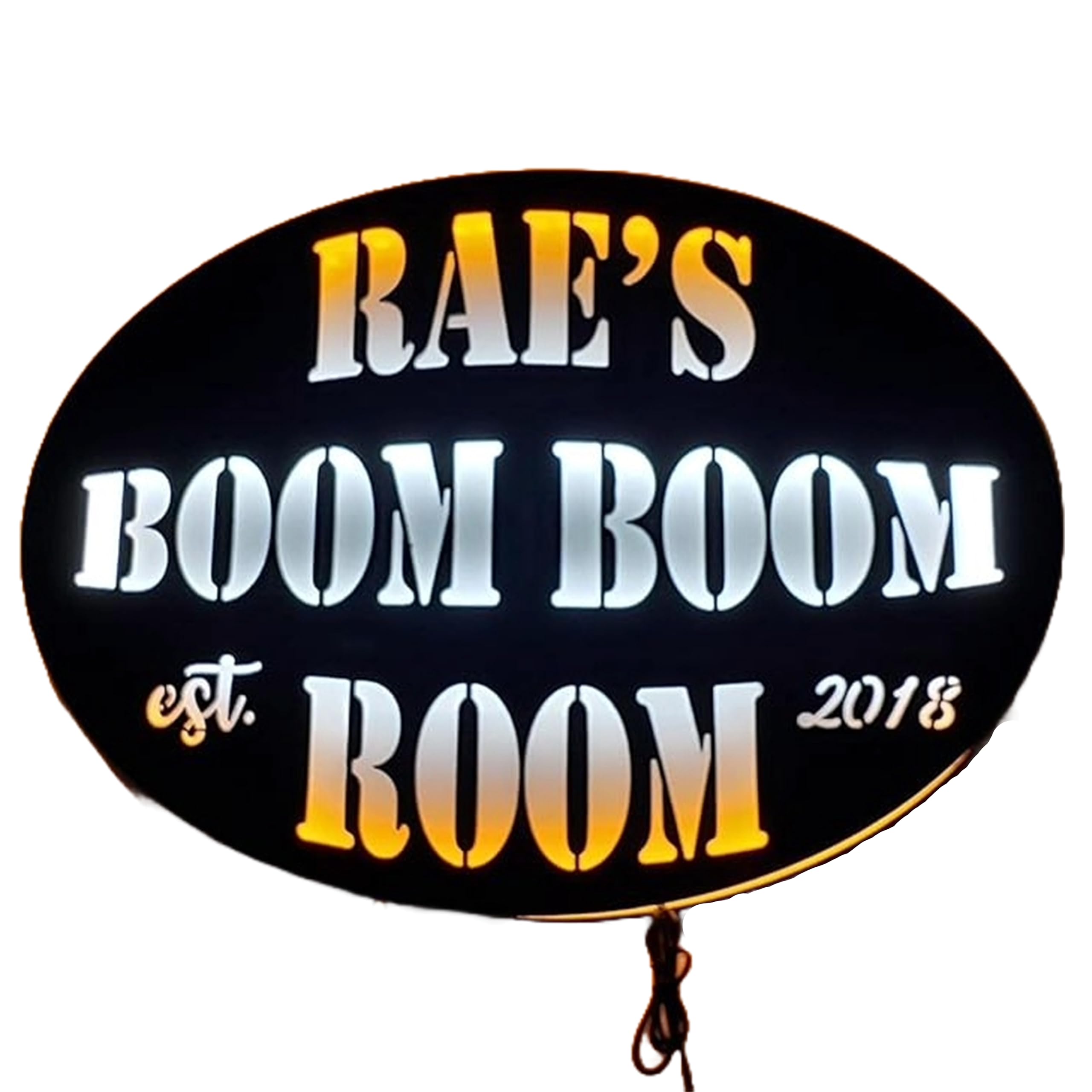 Amazon.com: Personalized Boom Boom Room- Wood Led Man cave sign