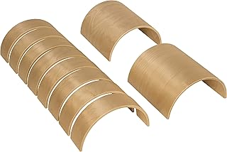 Wood Designs Wooden 10 Piece Block Set, 8 Arches 2 Tunnels, High Quality Natural Birch Blocks for Preschool, Montesorri, Daycare