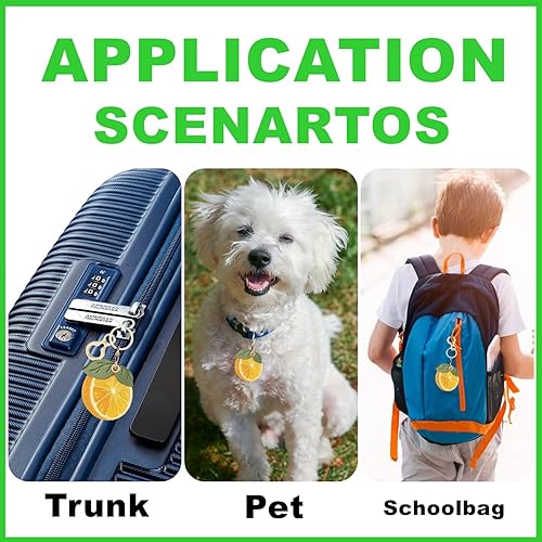 Miniatura 6 de Funda de cuero para llavero compatible con AirTag, bonita cubierta de AirTag con llavero, funda de rastreador GPS para llaves