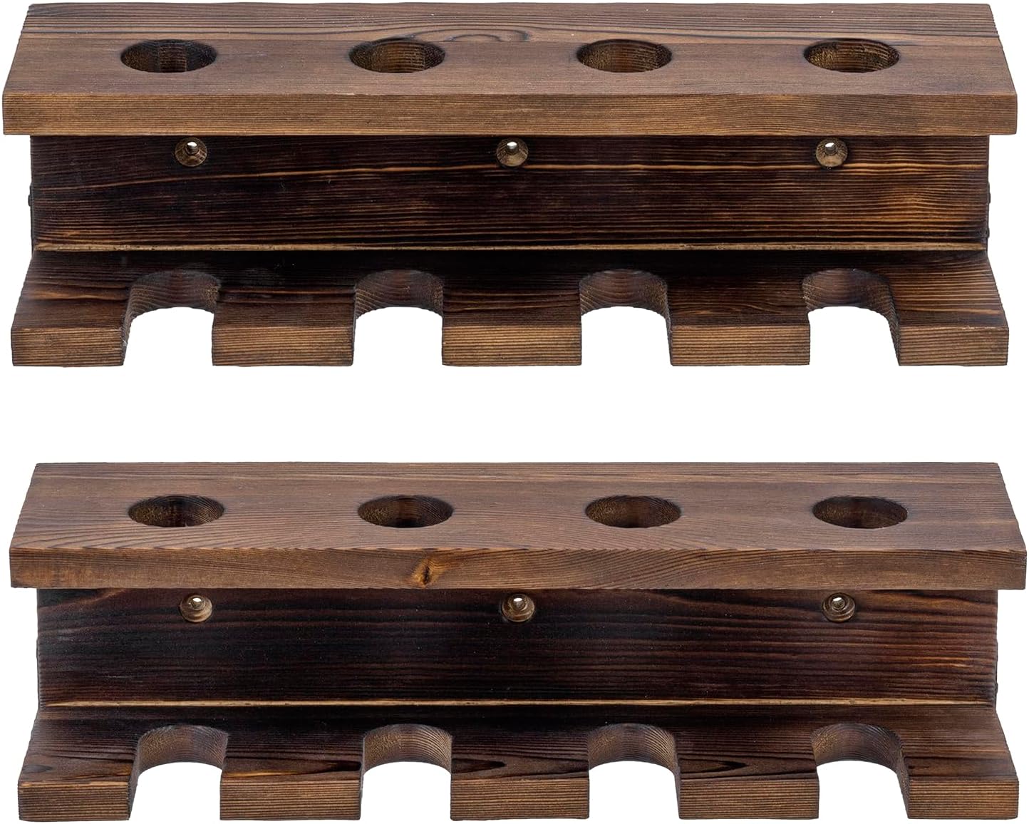 MyGift Wood Baseball Bat Holder and Ball Display Shelf, Wall Mounted Sports Memorabilia and Collectibles Floating Shelf