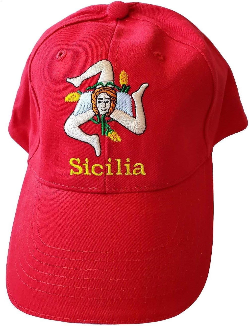Sicilia Flag Baseball Cap Black – Colorful Italian Hat - Italy Collection of Italian Pride Products at PSILoveItaly