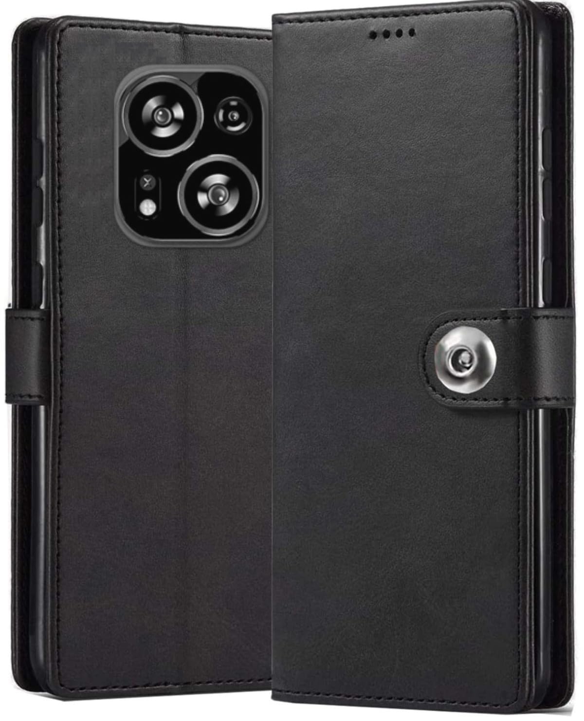 Luxury Counter Tecno Phantom X2 | Vegan Leather Flip Case Back Cover | (Flexible, Shock Proof | Hand Stitched Leather Finish | Card Pockets Wallet & Stand |Designer Case Only for Smart Users | | Black (B0CJ7979L2) Amazon Price History, Amazon Price Tracker