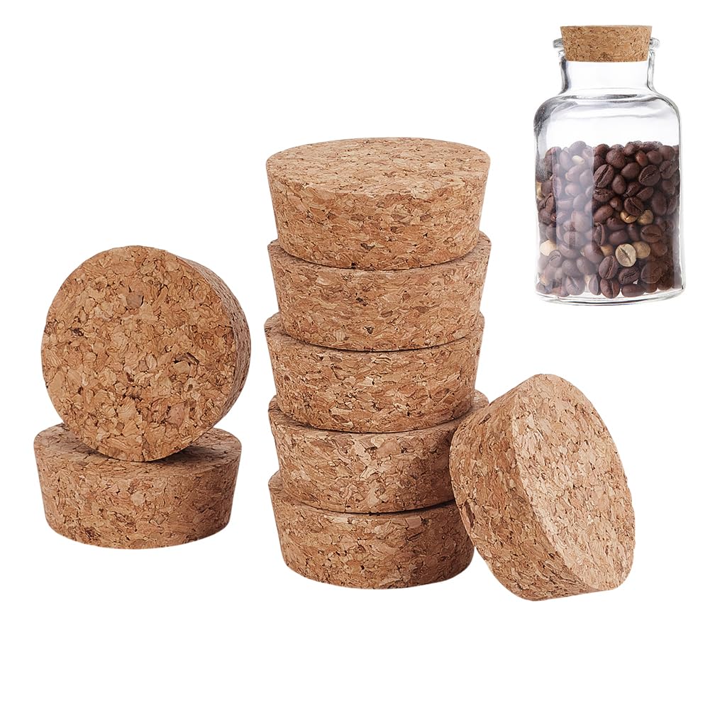 AHANDMAKER 8 Pack Tapered Cork Stoppers