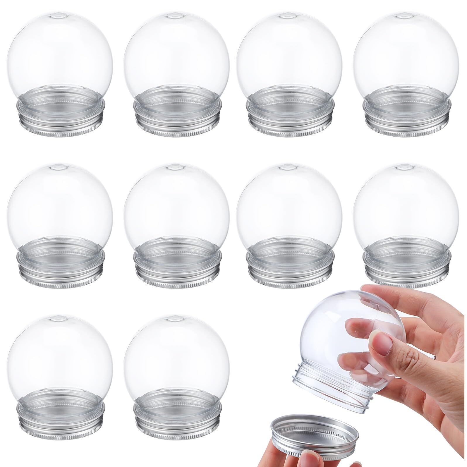 Bolas de plástico transparentes de diseño rellenable multiusos para proyectos creativos de DIY