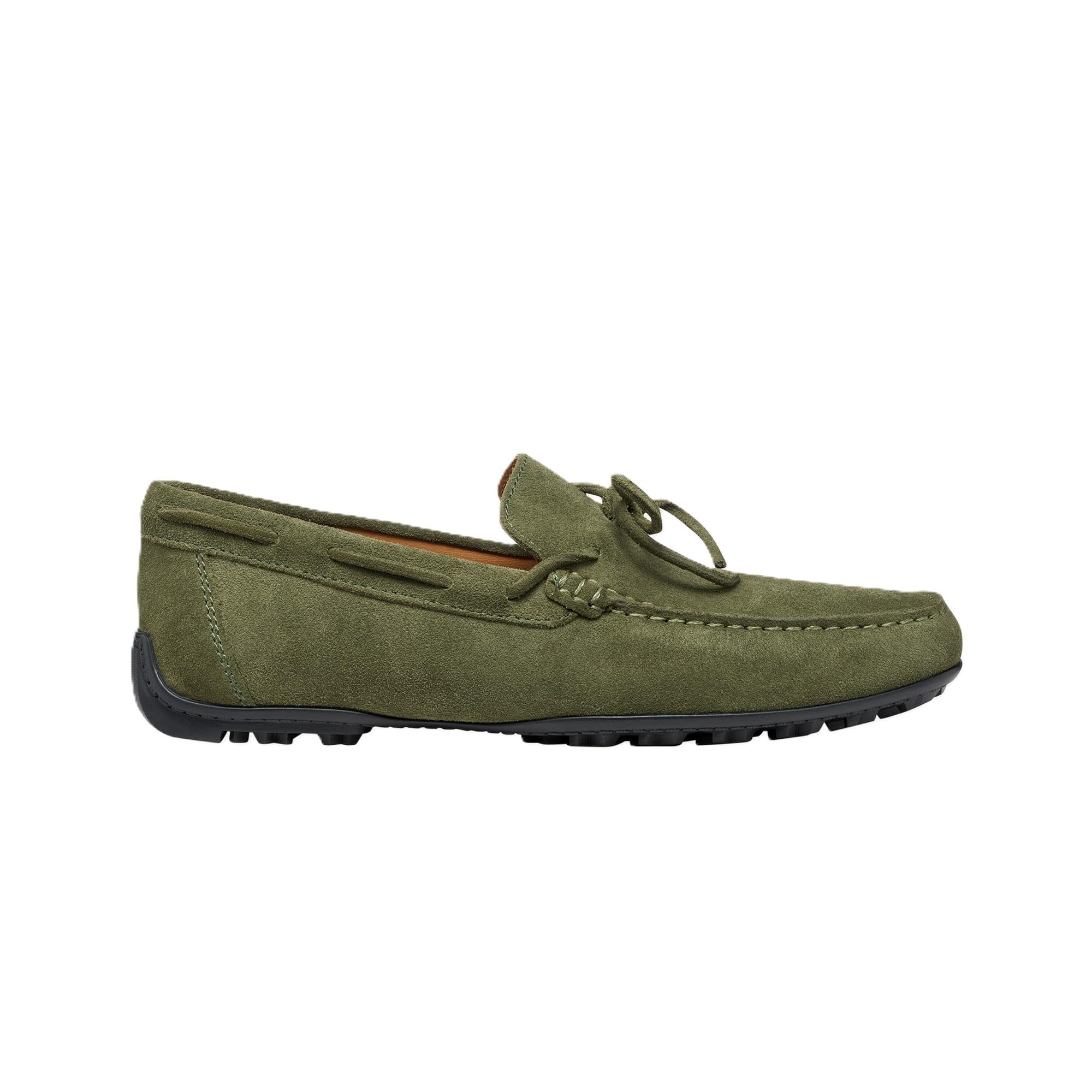 Geox Mocassini Uomo in Pelle Scamosciata Verde, Kosmopolis + Grip, Impermeabili con Suola Traspirante, Casual- U35CFA00022C3005 (Sistema Taglie Calzature EU, Adulto, Numero, Media, 46)